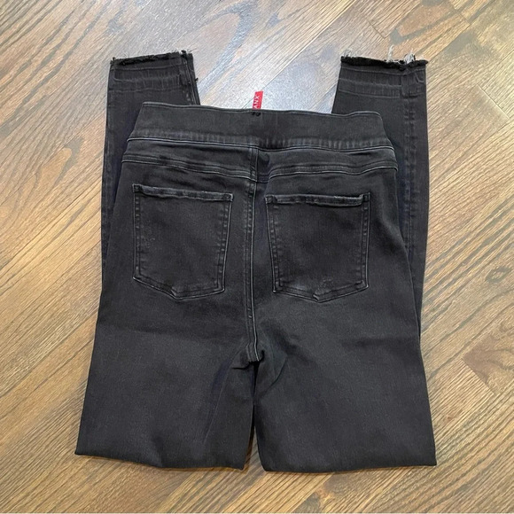 Spanx Vintage Black Distressed Ankle Stretch Skinny Jeans 20213 Small - Picture 7 of 8
